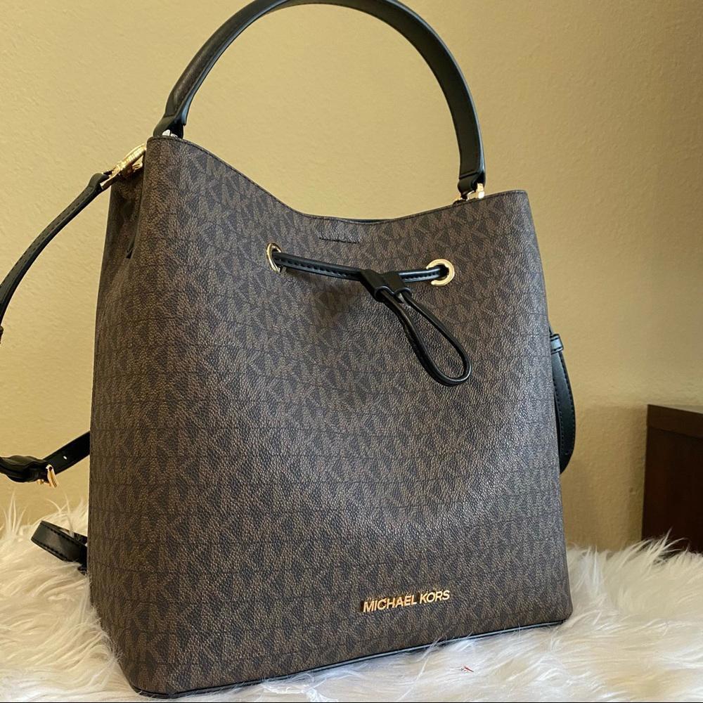 New Michael Kors large suri bucket backpack